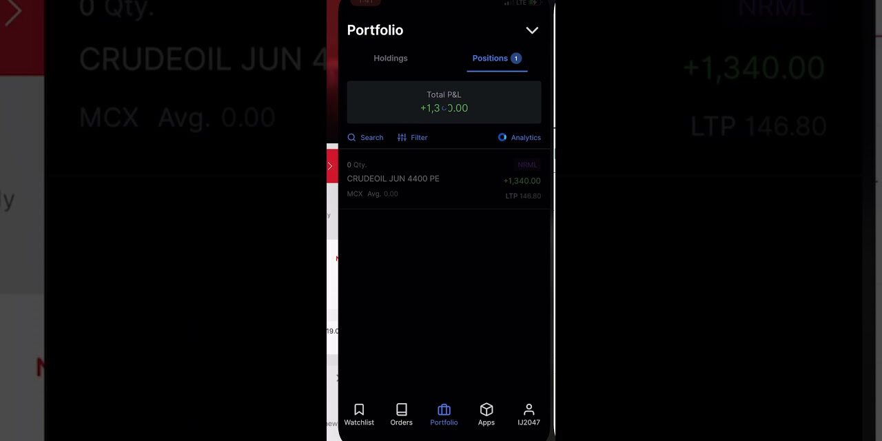 live Crude oil trading