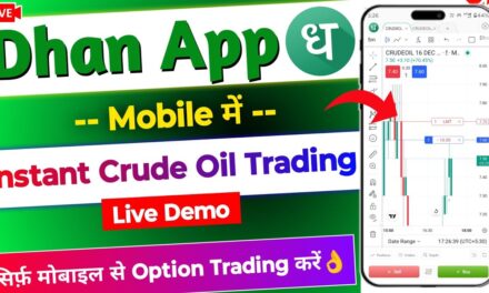 Dhan Mobile app me Commodities Trading kaise karen | Instant Crude Oil Trading on Chart in Dhan app