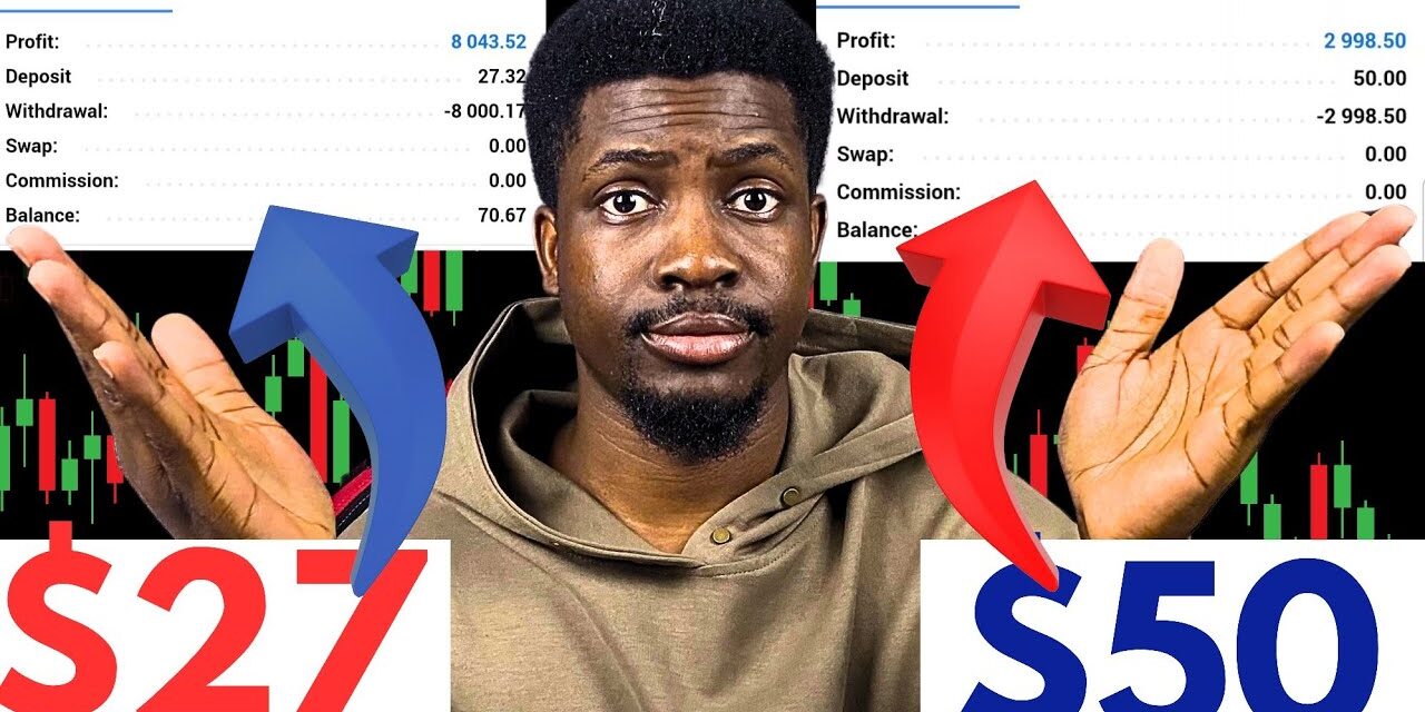 Trading a Small $50 Forex Account To Over $3000 Using Gold (XAUUSD) Only