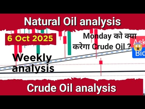 Crude Oil analysis for Monday 6 Oct 2025 | Natural Gas analysis | Weekly analysis| MCX #crudeoilnews